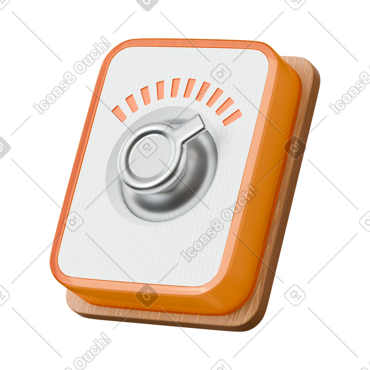 Ilustración Perilla de control del amplificador audio, ajustes sonido en estilo 3D Stickle a descargar en PNG y SVG