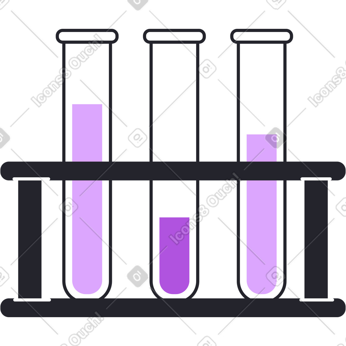 Test tube stand illustration in Grapy style download in PNG, SVG
