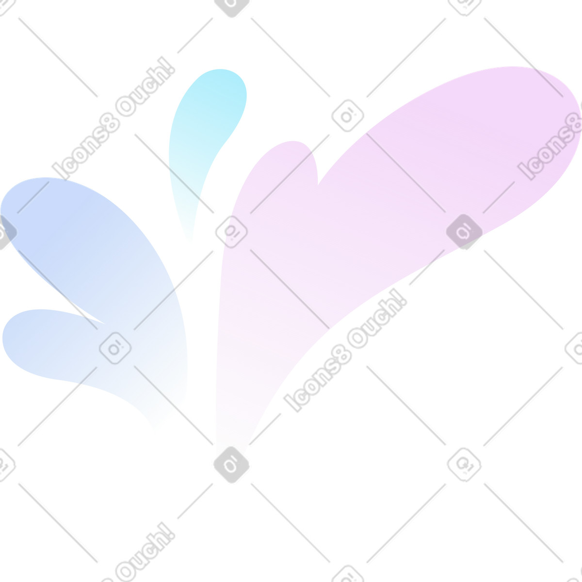 Ilustração de Nuvens pastel multicoloridas em no estilo Airy para baixar em PNG, SVG