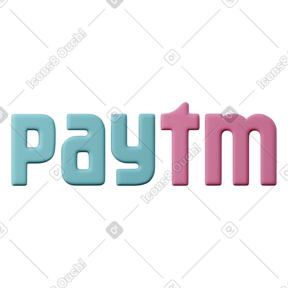 Paytm illustrazione in stile 3D Sugary scarica in PNG, SVG
