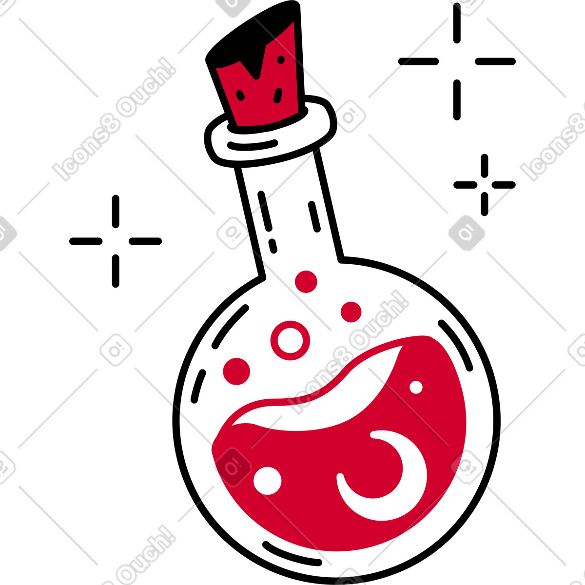 Potion illustration in PNG, SVG