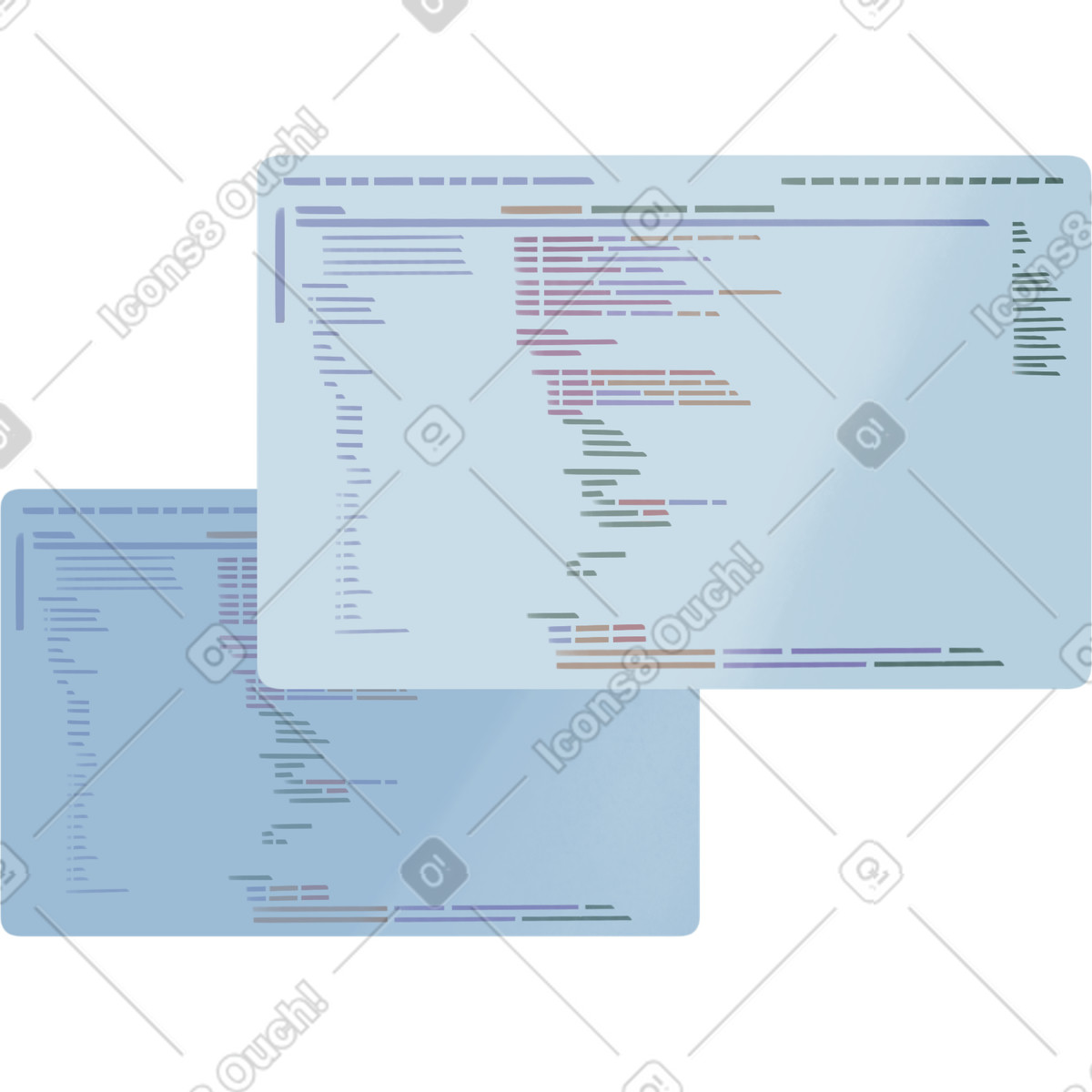 Demure スタイルの コード付きのウィンドウ のイラストをPNG、SVG形式でダウンロード