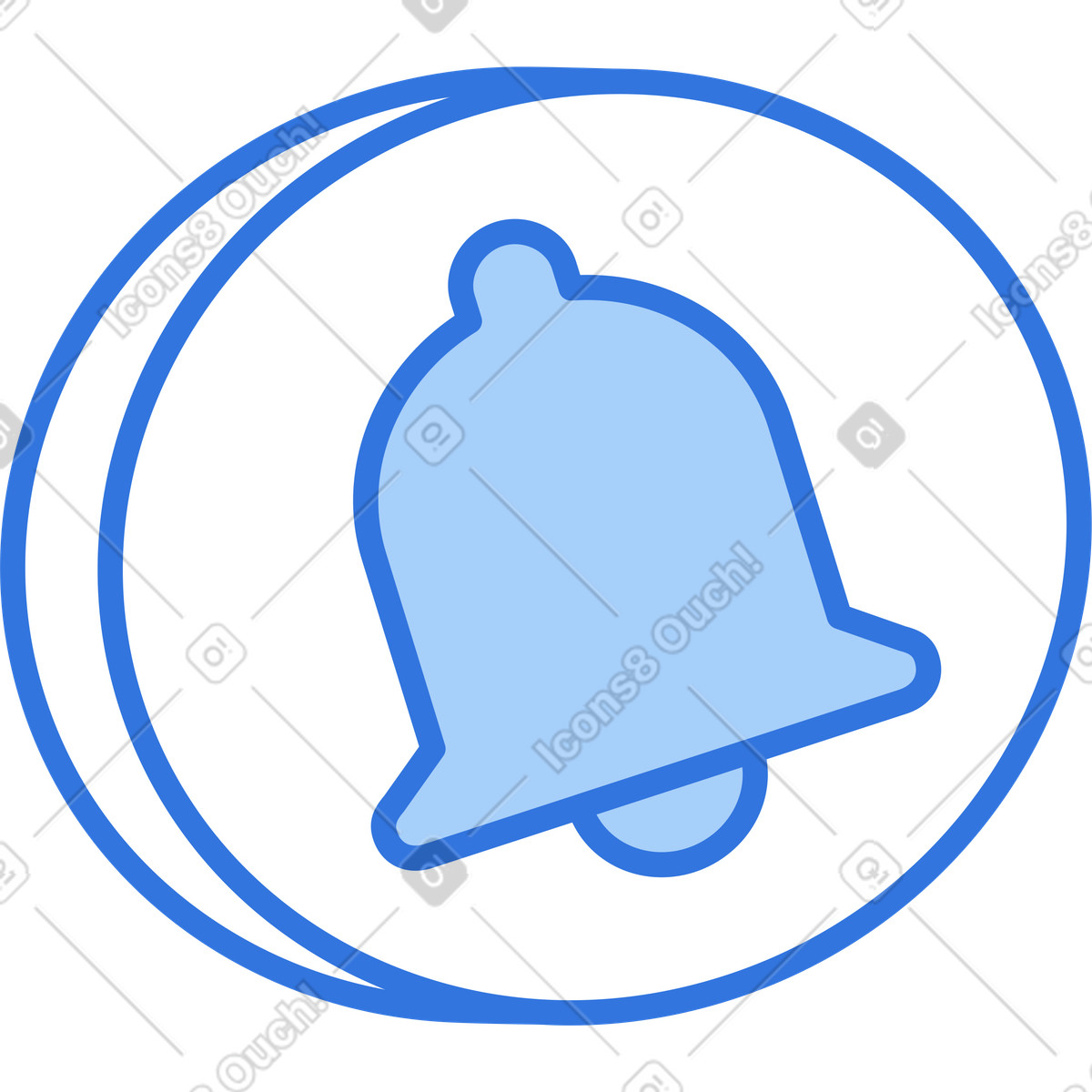 Ilustración Botón de campana en estilo Sky a descargar en PNG y SVG