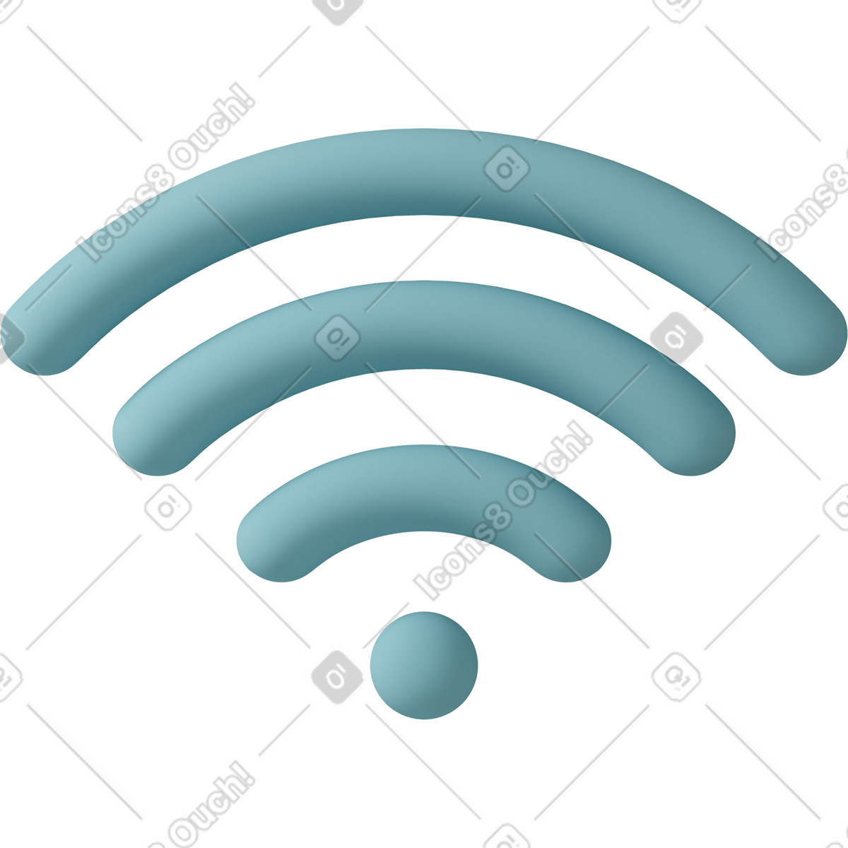 Ilustración Wifi en estilo 3D Casual life a descargar en PNG y SVG