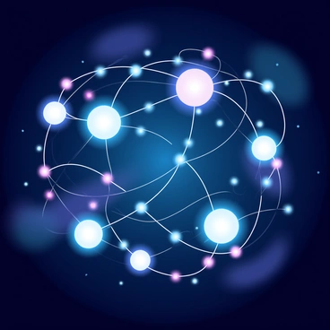 A web of glowing lines stretches across the image, connecting various nodes that represent different locations around the globe. The lines are illuminated with vibrant colors, creating a striking contrast against a deep background. Each node is portrayed as a bright sphere, emphasizing its importance in the network. The connections between the nodes form intricate patterns, illustrating the complexity of the global internet network.