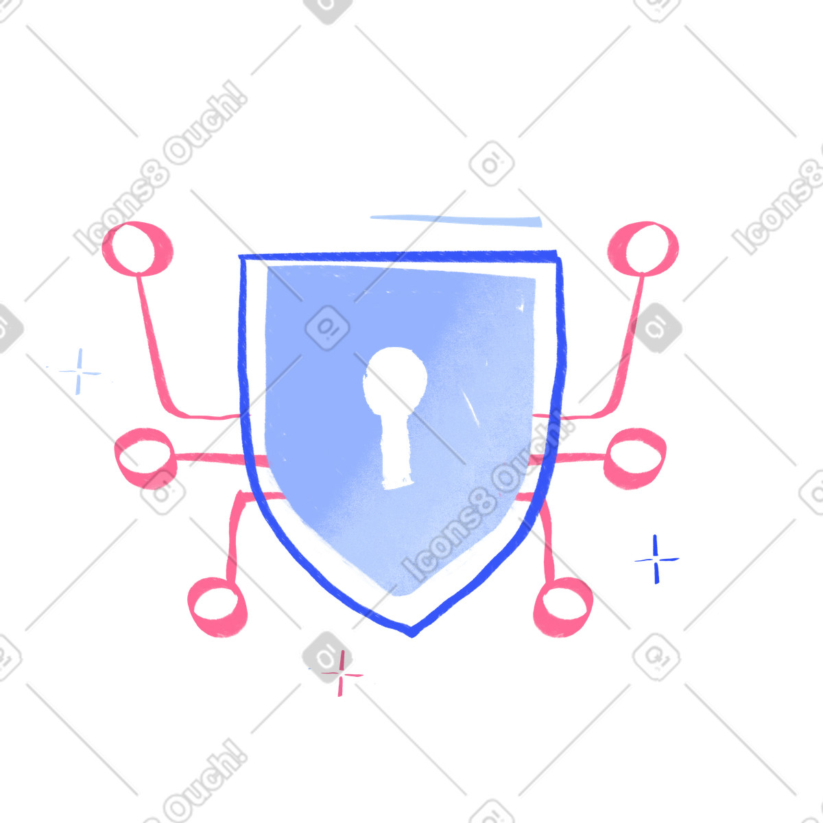 Internet protection illustration in Quirky style download in PNG, SVG