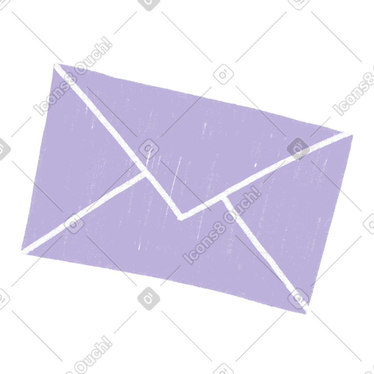 Purple envelope-Illustration im Tutti-Stil als Download in PNG, SVG