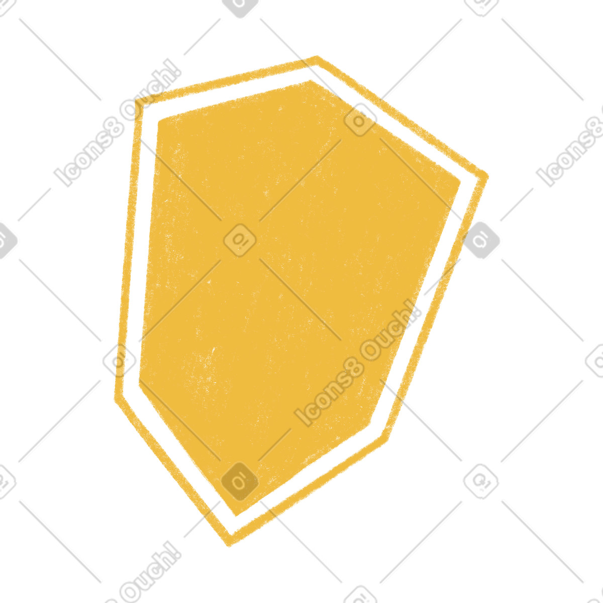 Tutti 스타일의 Yellow shield 일러스트레이션 PNG, SVG 다운로드