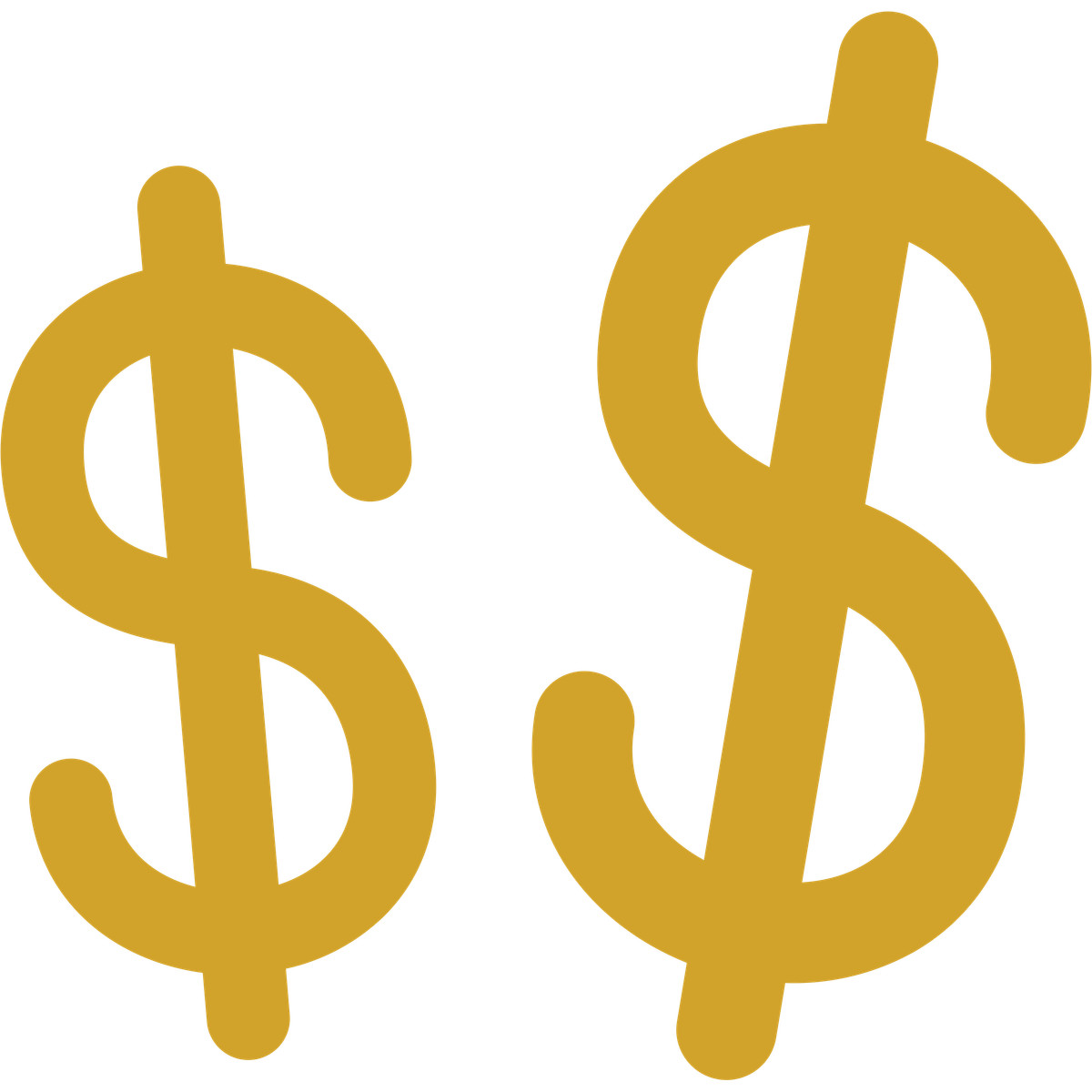 Dollar symbols-Illustration im Bouncy-Stil als Download in PNG, SVG