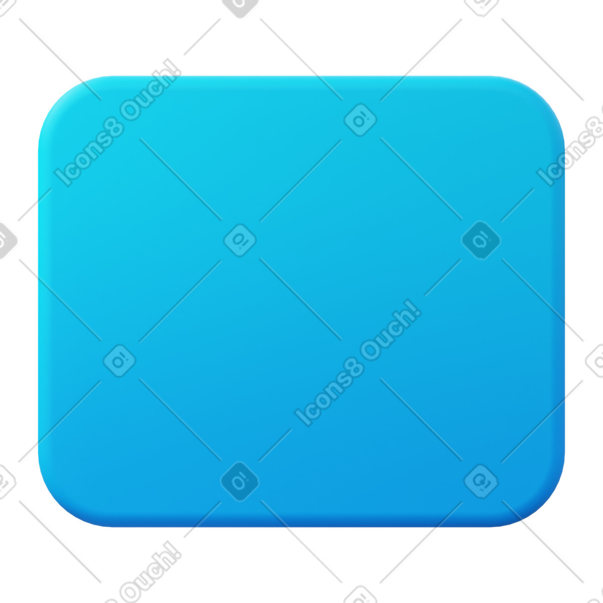 Rectangle illustration in 3D Fluency style download in PNG, SVG