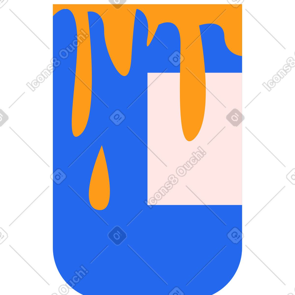 Secchio di vernice illustrazione in stile Kingdom scarica in PNG, SVG