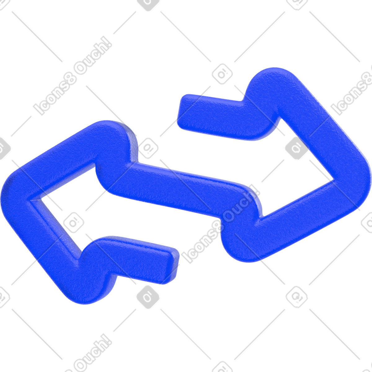 Data synchronization icon with bidirectional swap arrows illustration in 3D Enterprise style download in PNG, SVG