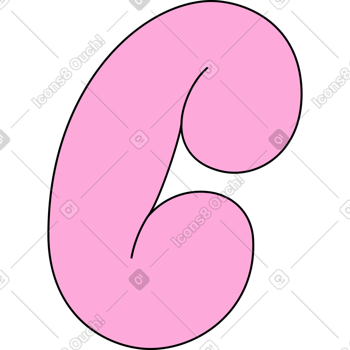 Bubble gum 스타일의 편지 c 일러스트레이션 PNG, SVG 다운로드