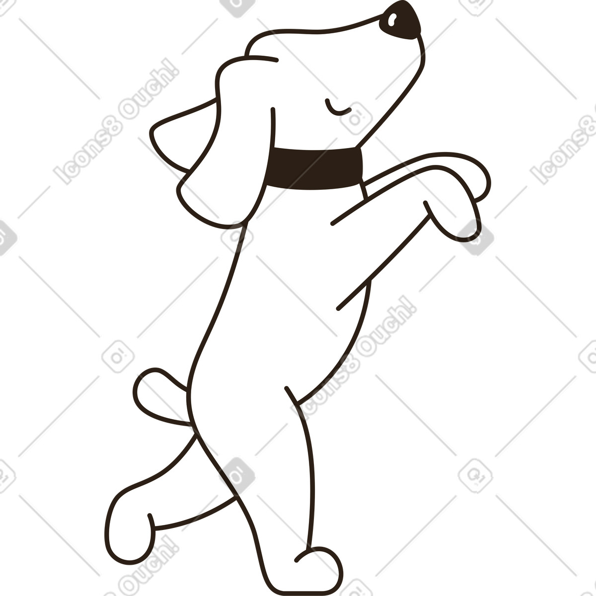 Ilustración Perro en estilo Plain a descargar en PNG y SVG
