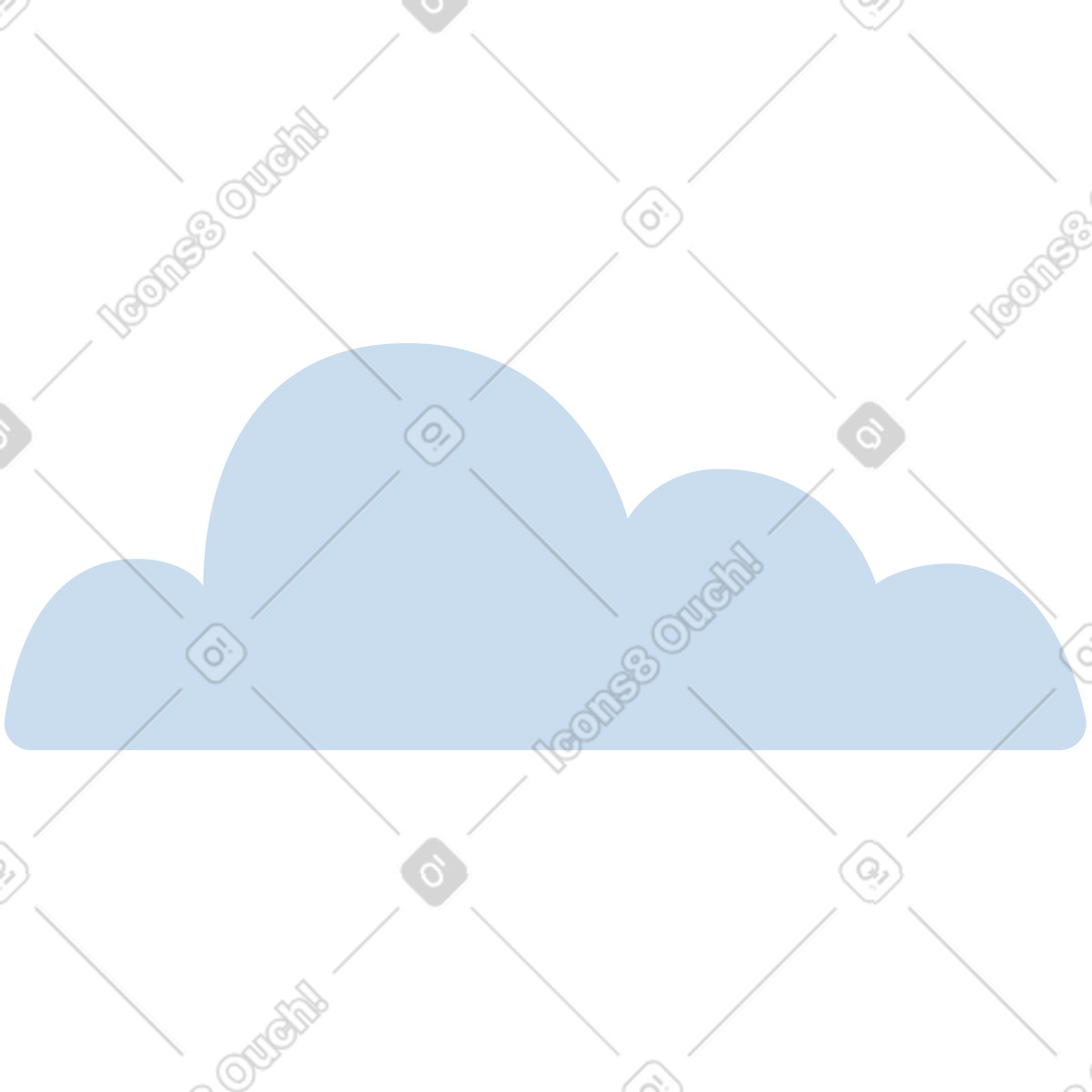 Cloud illustration in Beam style download in PNG, SVG