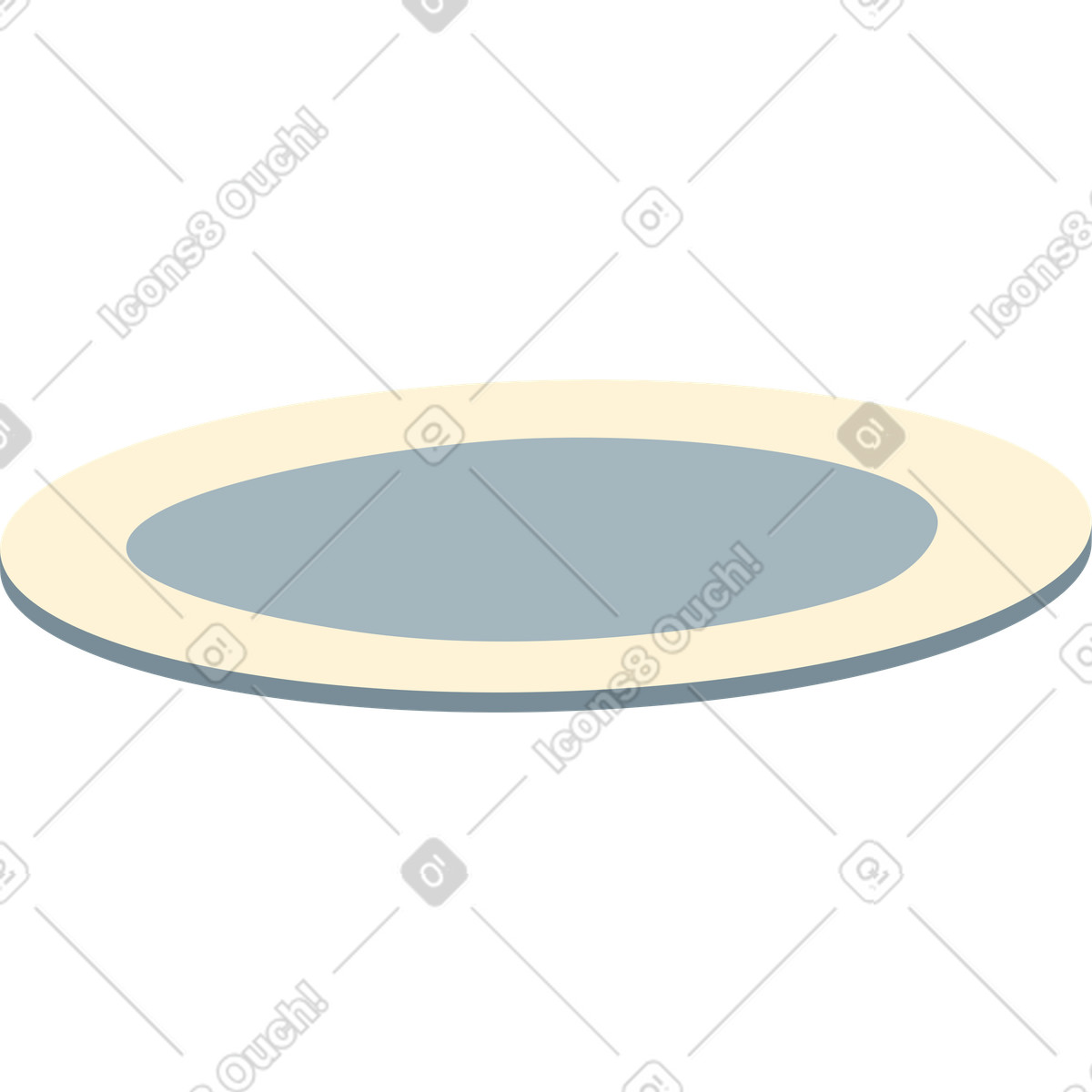 Plate illustration in Catchy style download in PNG, SVG