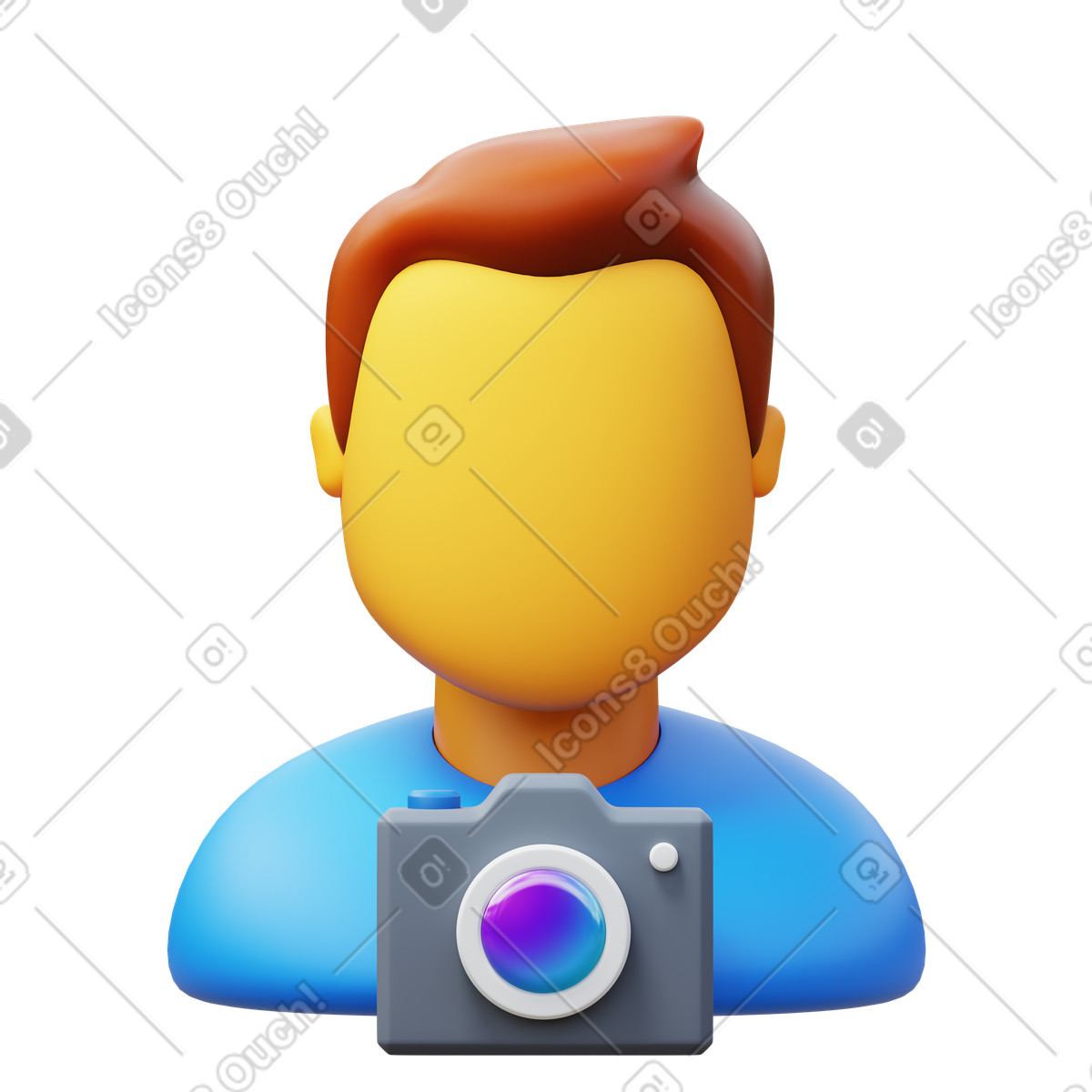Tourist guide illustrazione in stile 3D Fluency scarica in PNG, SVG