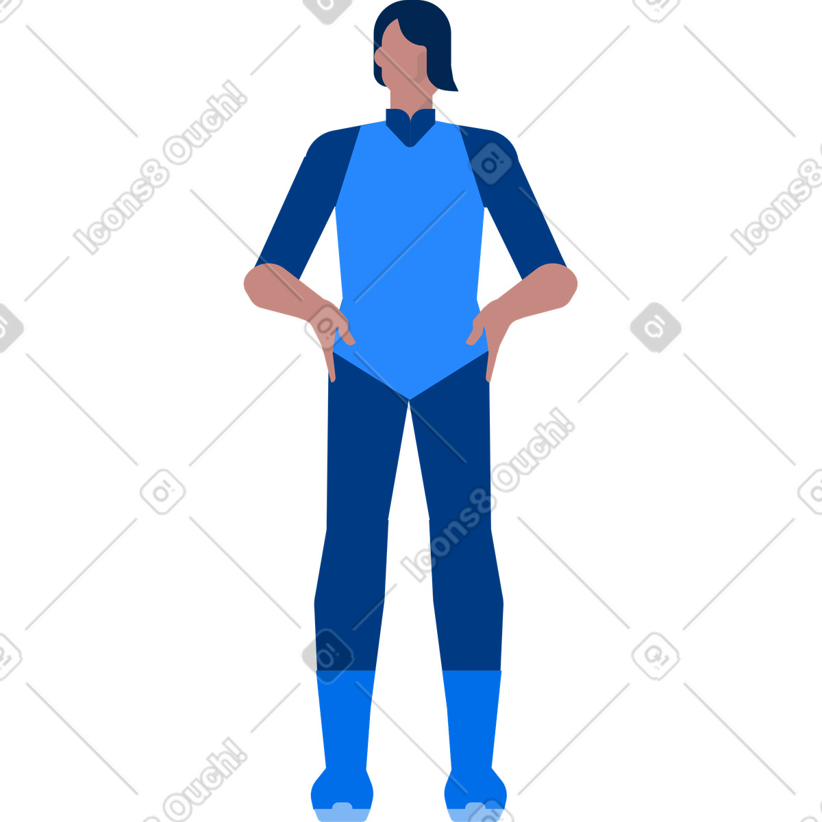 Superheld-Illustration im Urban-Stil als Download in PNG, SVG
