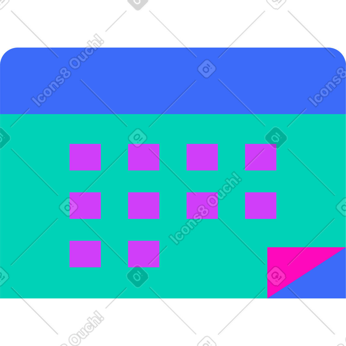Ilustración Calendario en estilo Basic a descargar en PNG y SVG