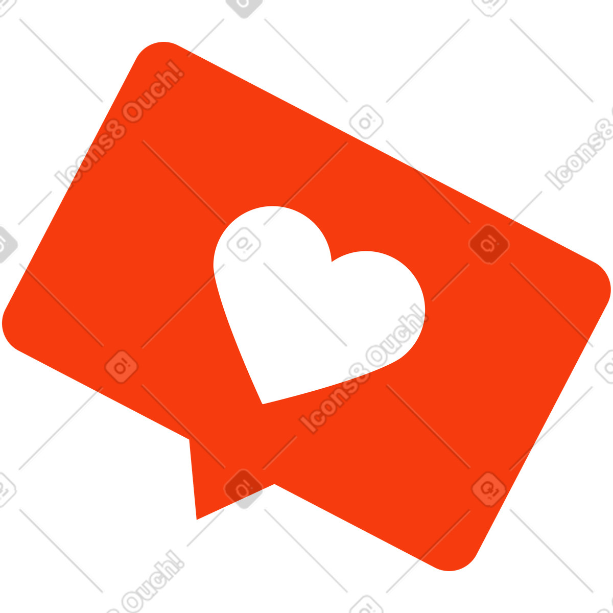 Ilustração de Bolha com um coração em no estilo Wavy para baixar em PNG, SVG