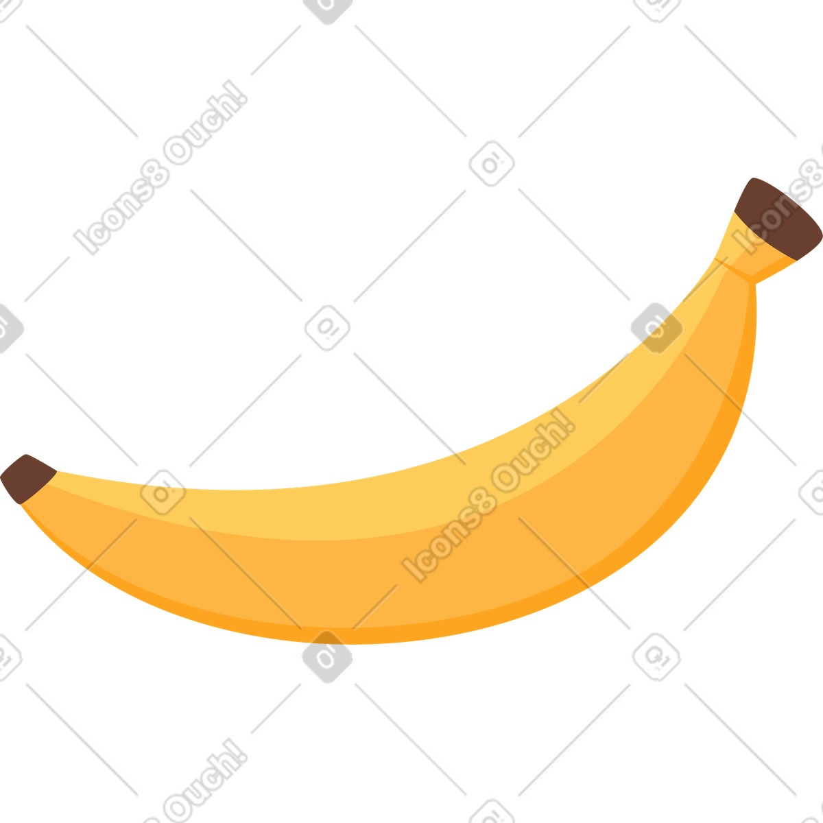 Banana illustration in Lagom style download in PNG, SVG