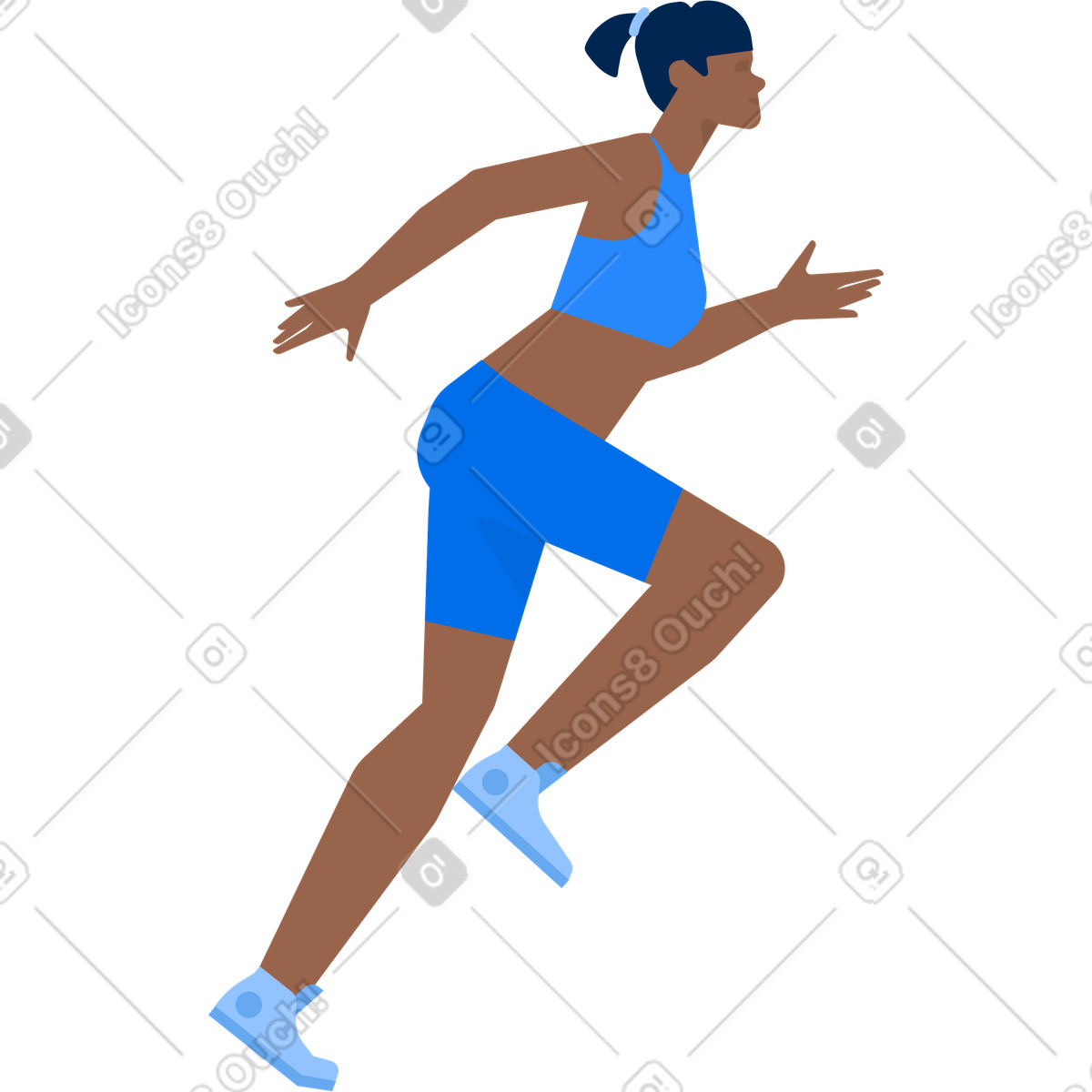下载 Urban 风格的 跑步者 插画，支持 PNG、SVG 格式