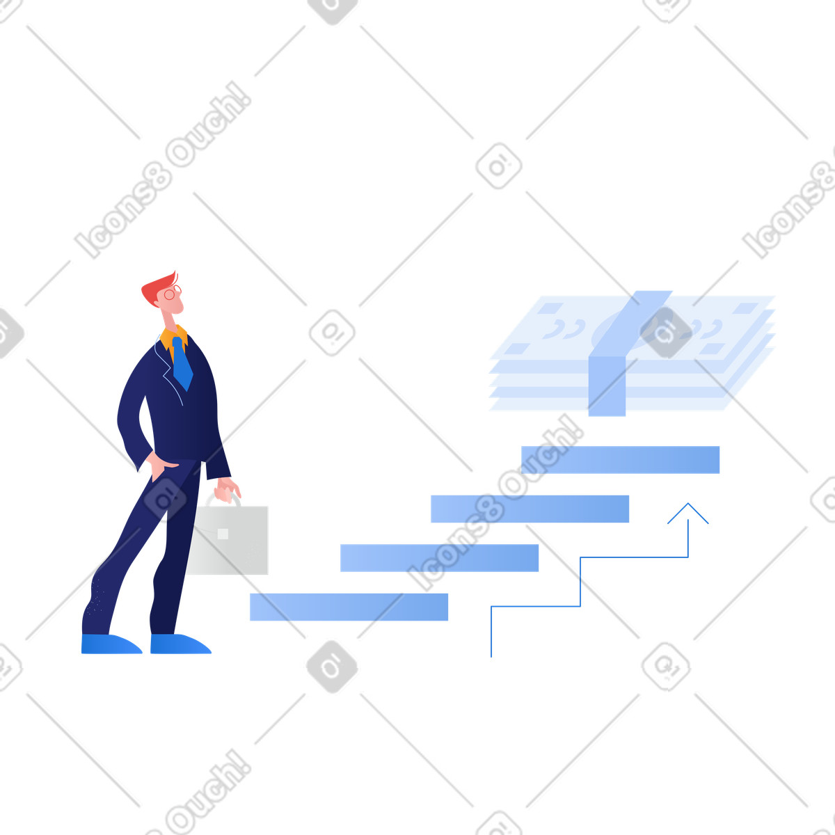 Ilustración Plan estratégico para negocios en estilo Clip a descargar en PNG y SVG