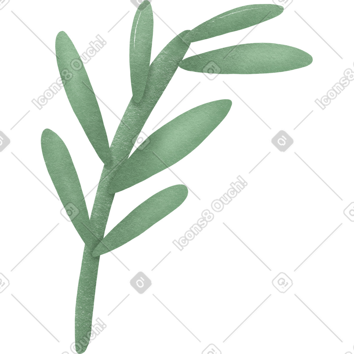 Ilustración Palm leaf en estilo Woolly a descargar en PNG y SVG