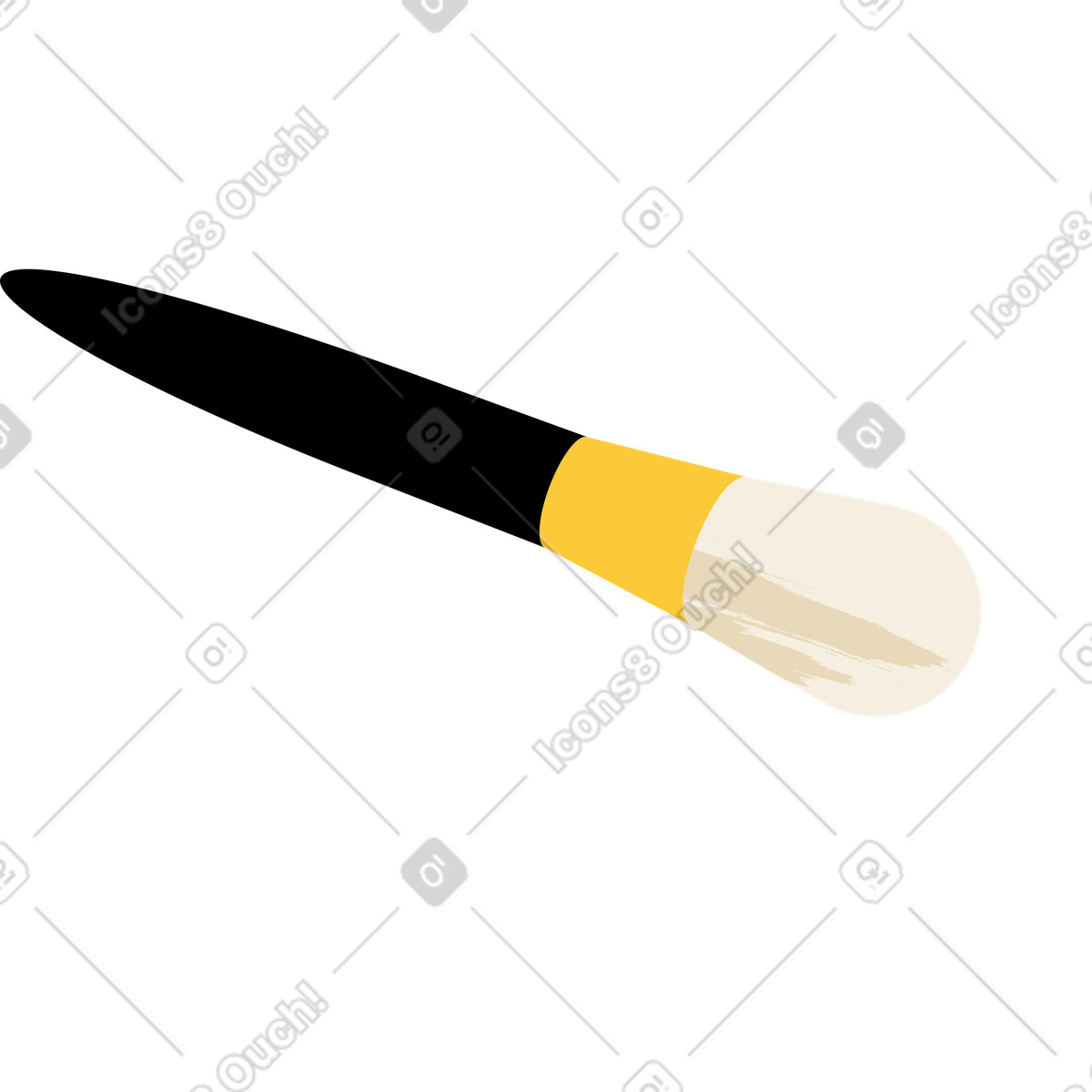 Blush brush illustration in Juicy style download in PNG, SVG