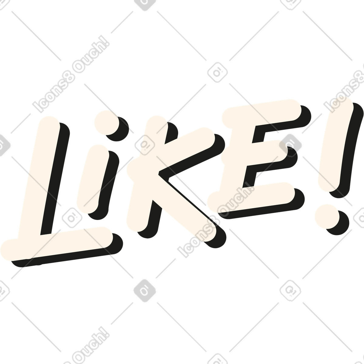 Ilustração de Gostar em no estilo Pale para baixar em PNG, SVG