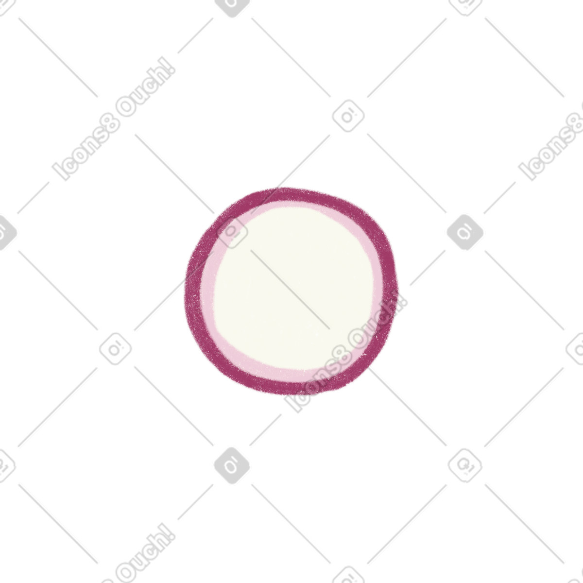 Cozy スタイルの Radish slice のイラストをPNG、SVG形式でダウンロード
