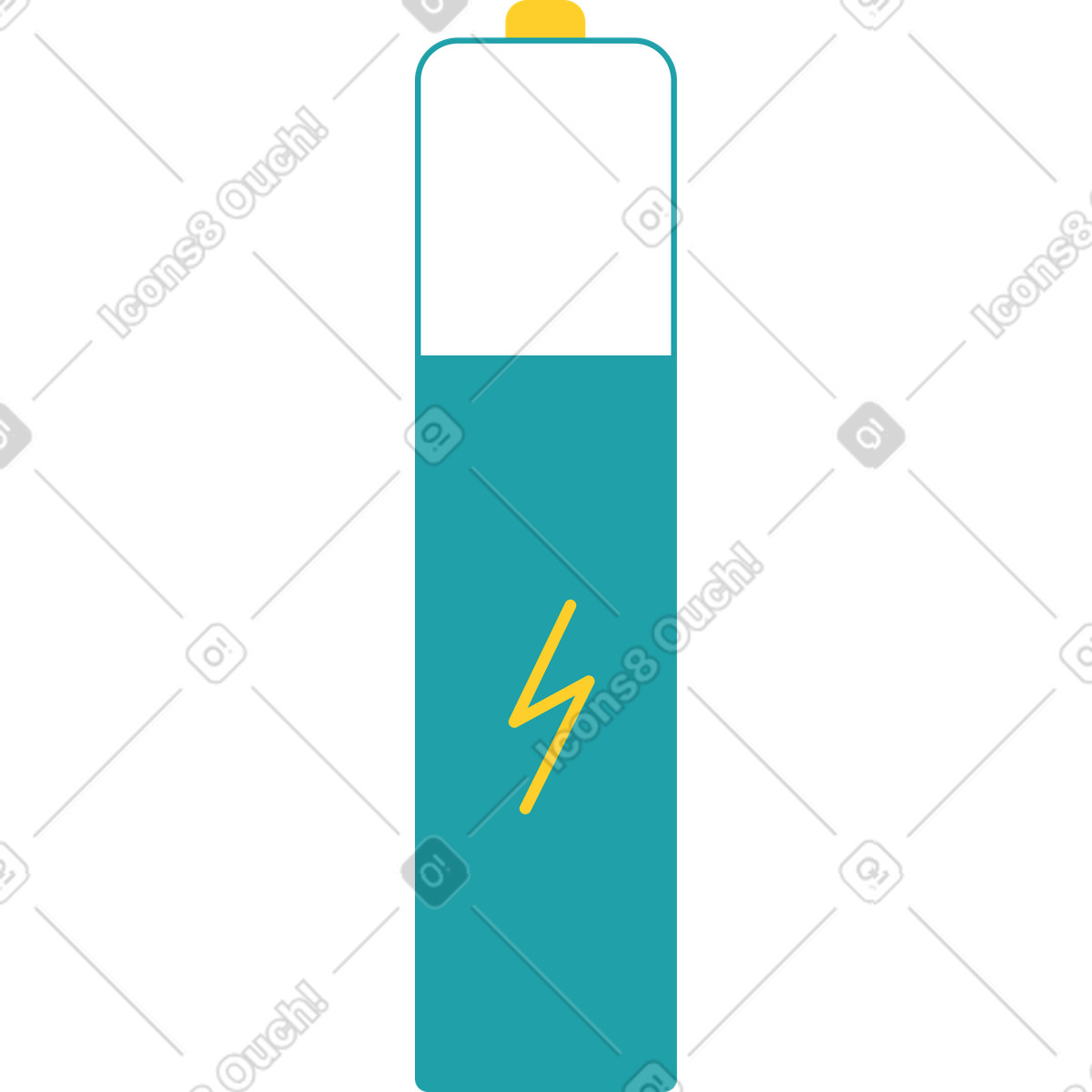 Battery illustration in Sammy style download in PNG, SVG