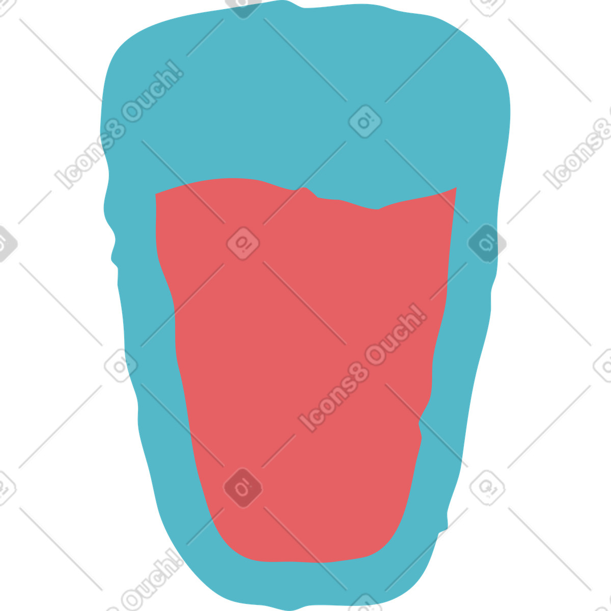 Juice glass illustration in Flamenco style download in PNG, SVG