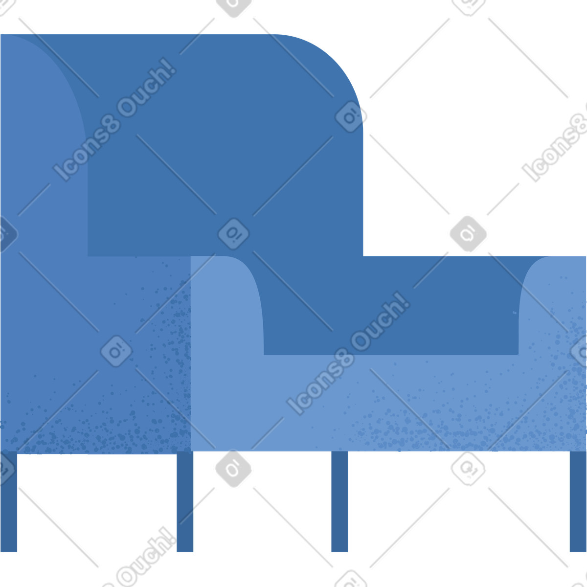 Armchair illustration in Pale style download in PNG, SVG