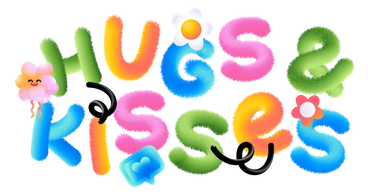 Colorful text saying 