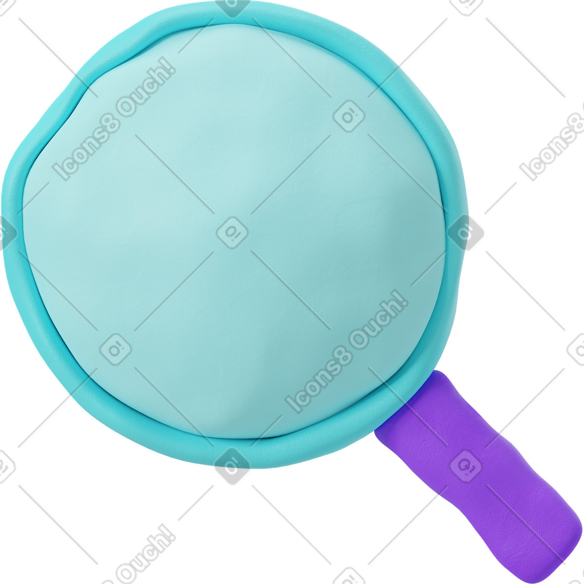 Lupensymbol-Illustration im 3D Plastilina-Stil als Download in PNG, SVG