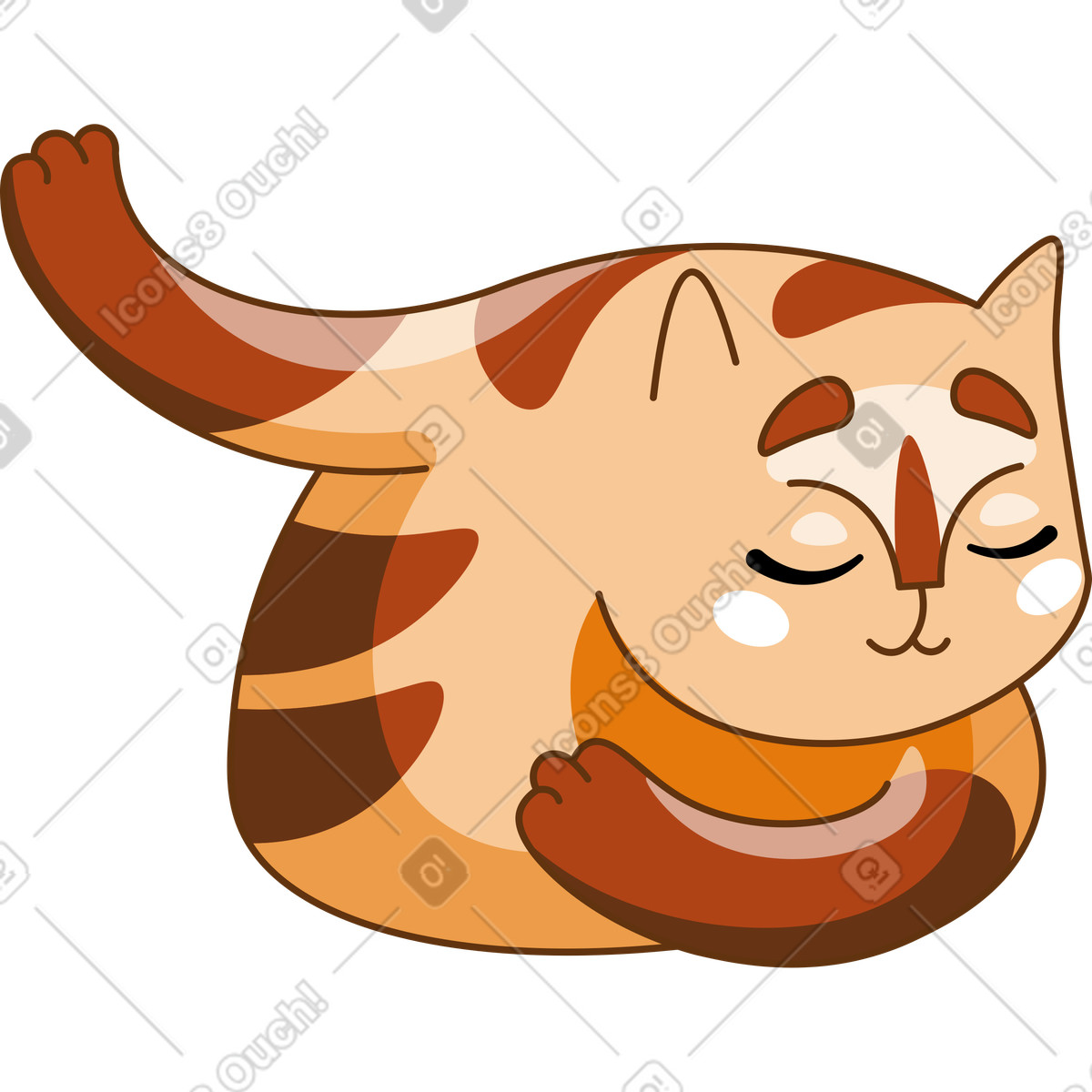 Иллюстрация Кошка в стиле Kitekat — скачать в форматах PNG, SVG