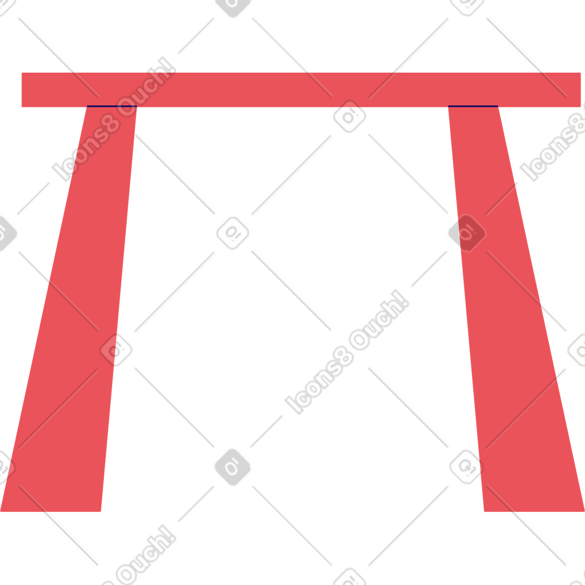 Illustration Tabouret à deux pieds dans le style Bendy télécharger aux formats PNG, SVG