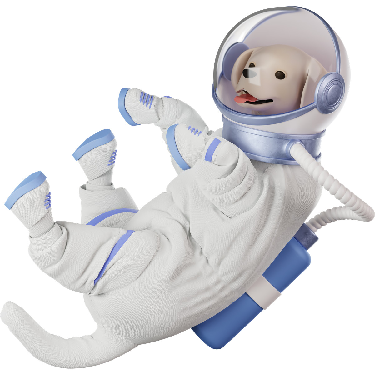 Ilustração de Dog astronaut floating em PNG e SVG