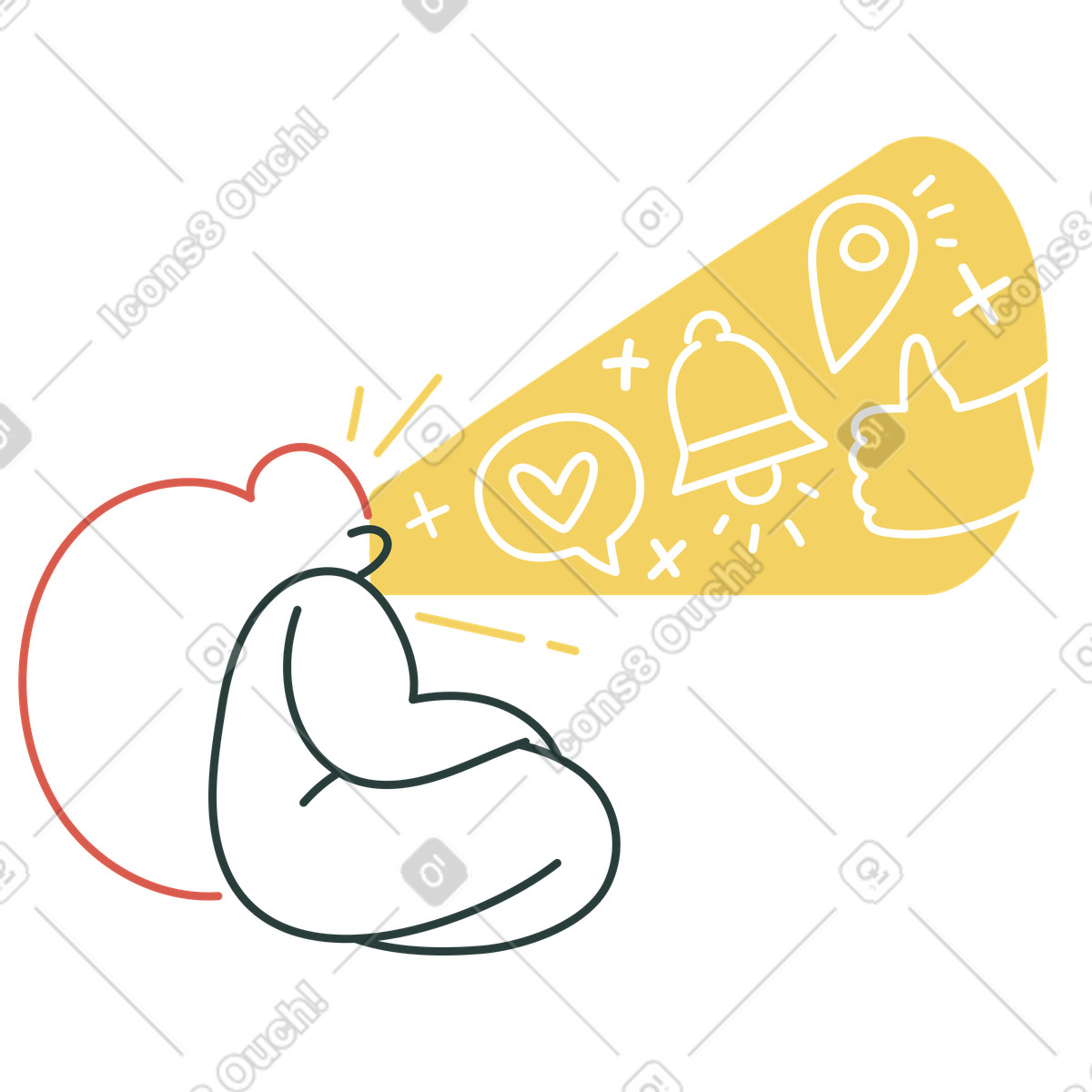 Macaroni スタイルの バーチャルリアリティ のイラストをPNG、SVG形式でダウンロード