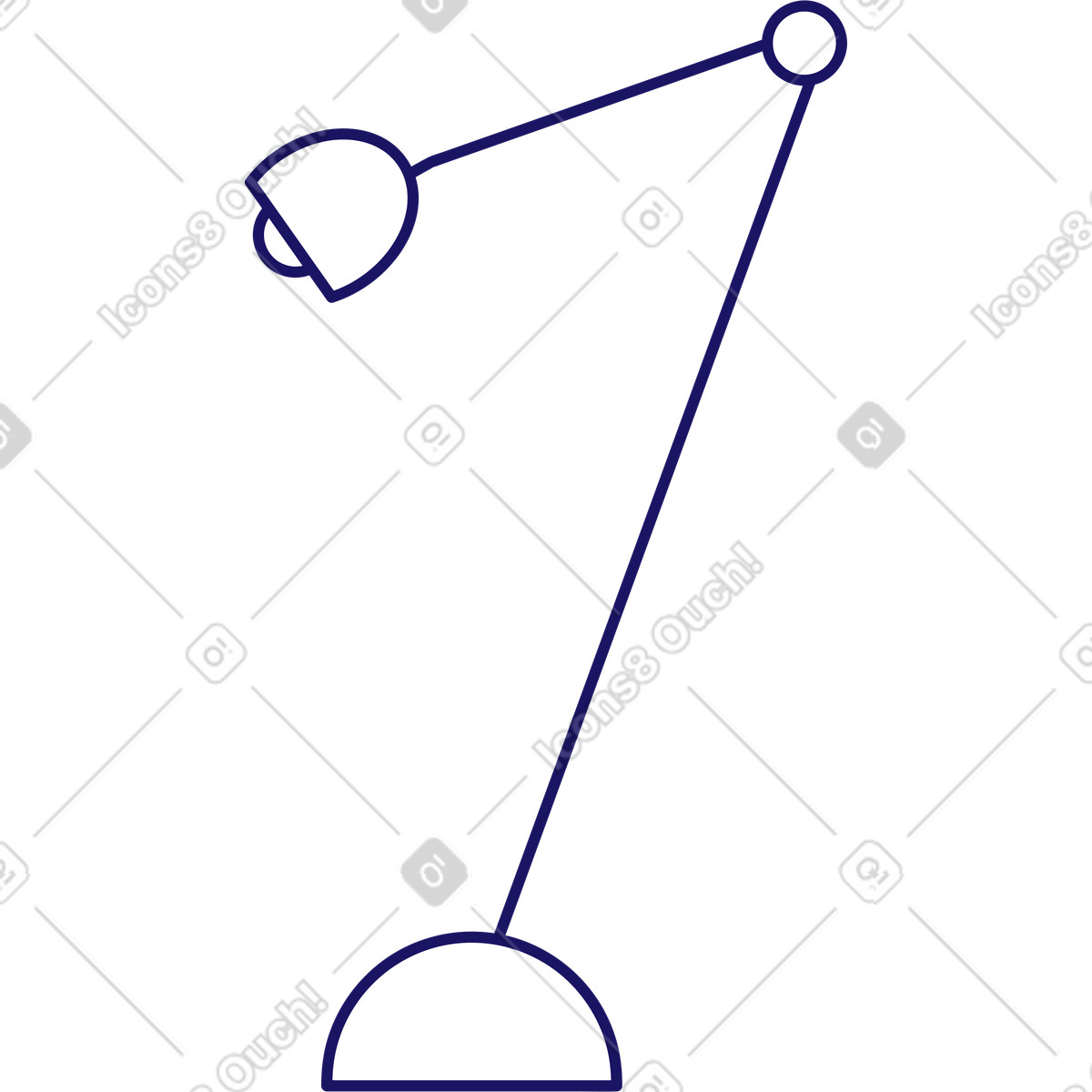 Table lamp illustration in Matey style download in PNG, SVG