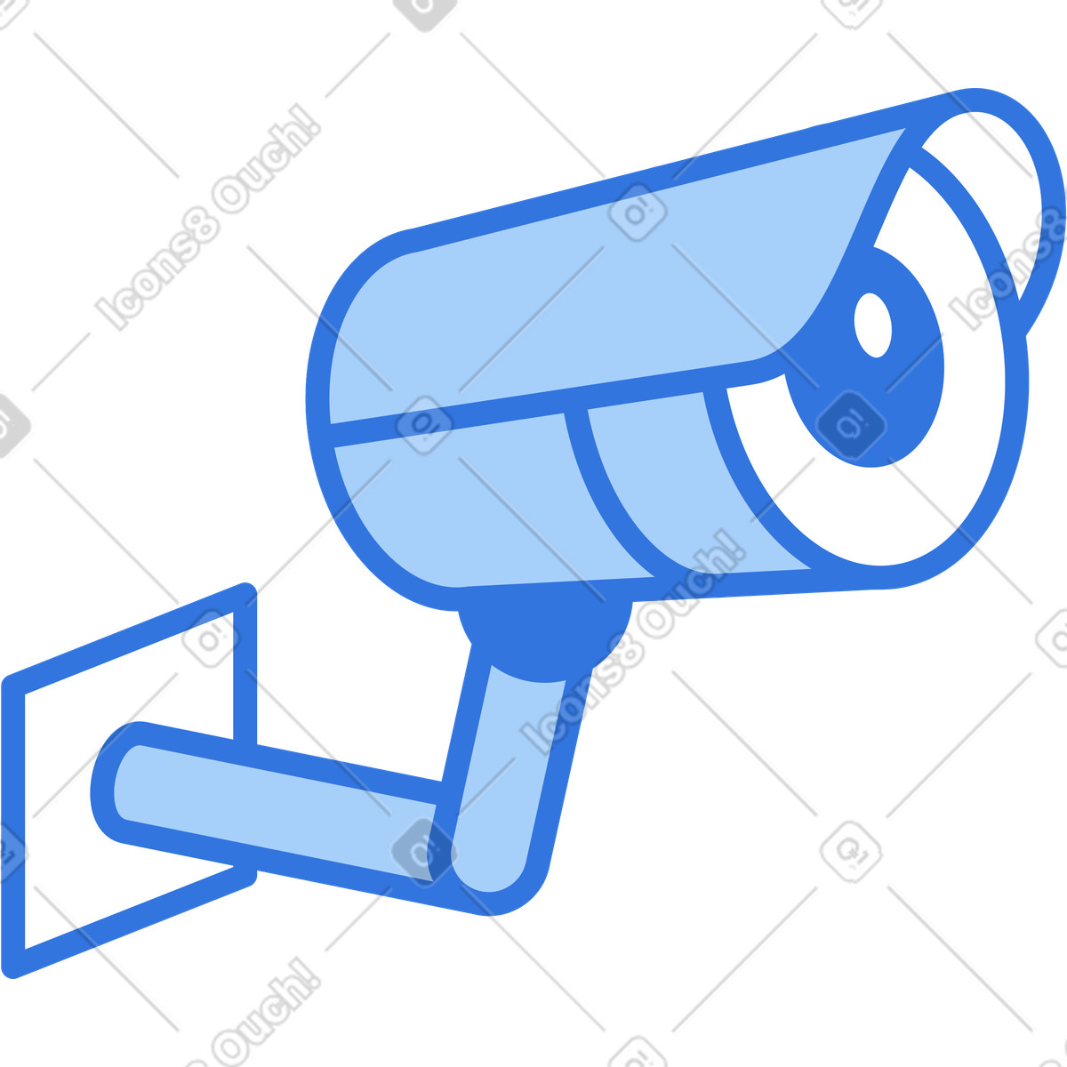 Security camera illustration in Sky style download in PNG, SVG