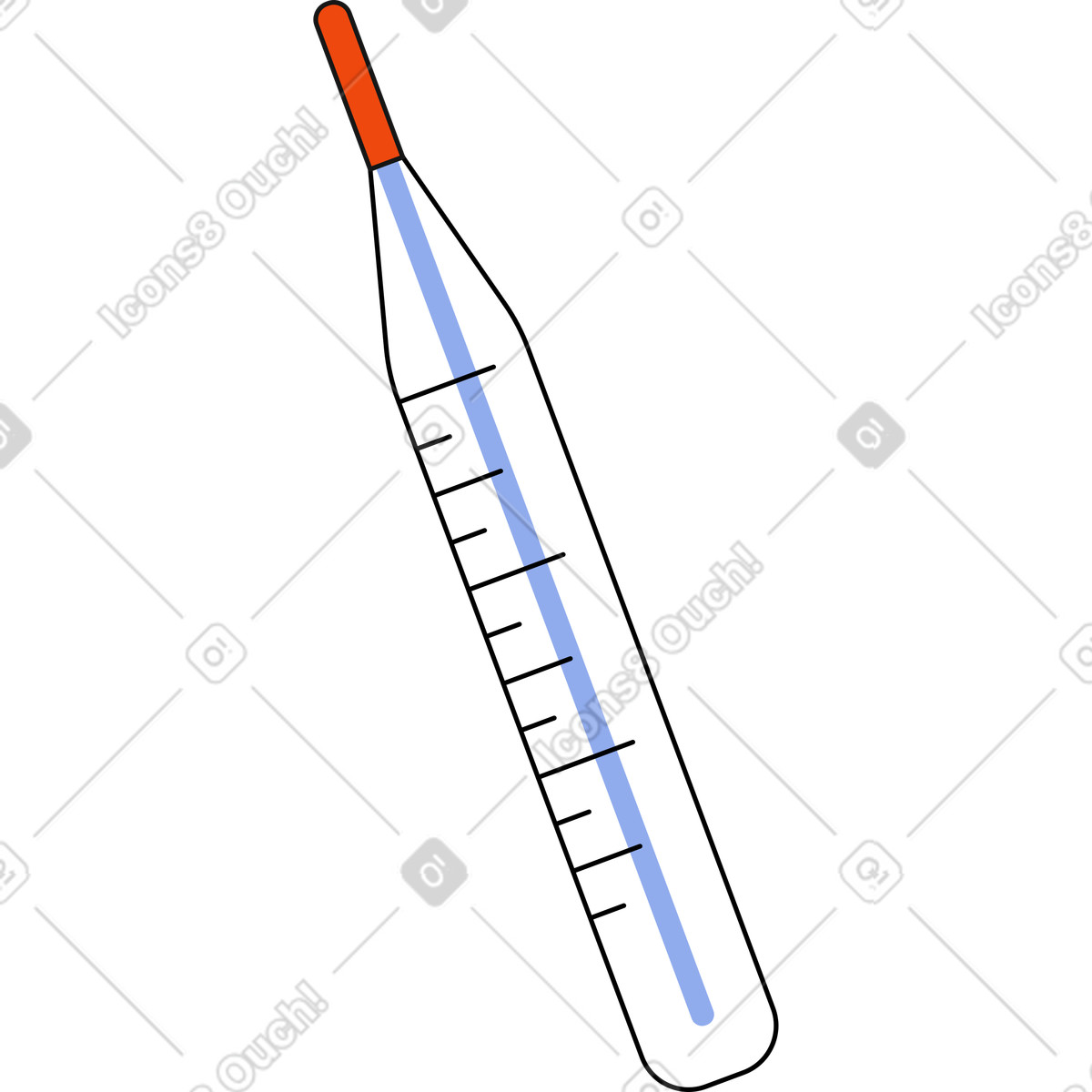 Ilustração de Termômetro médico em no estilo Bloom para baixar em PNG, SVG