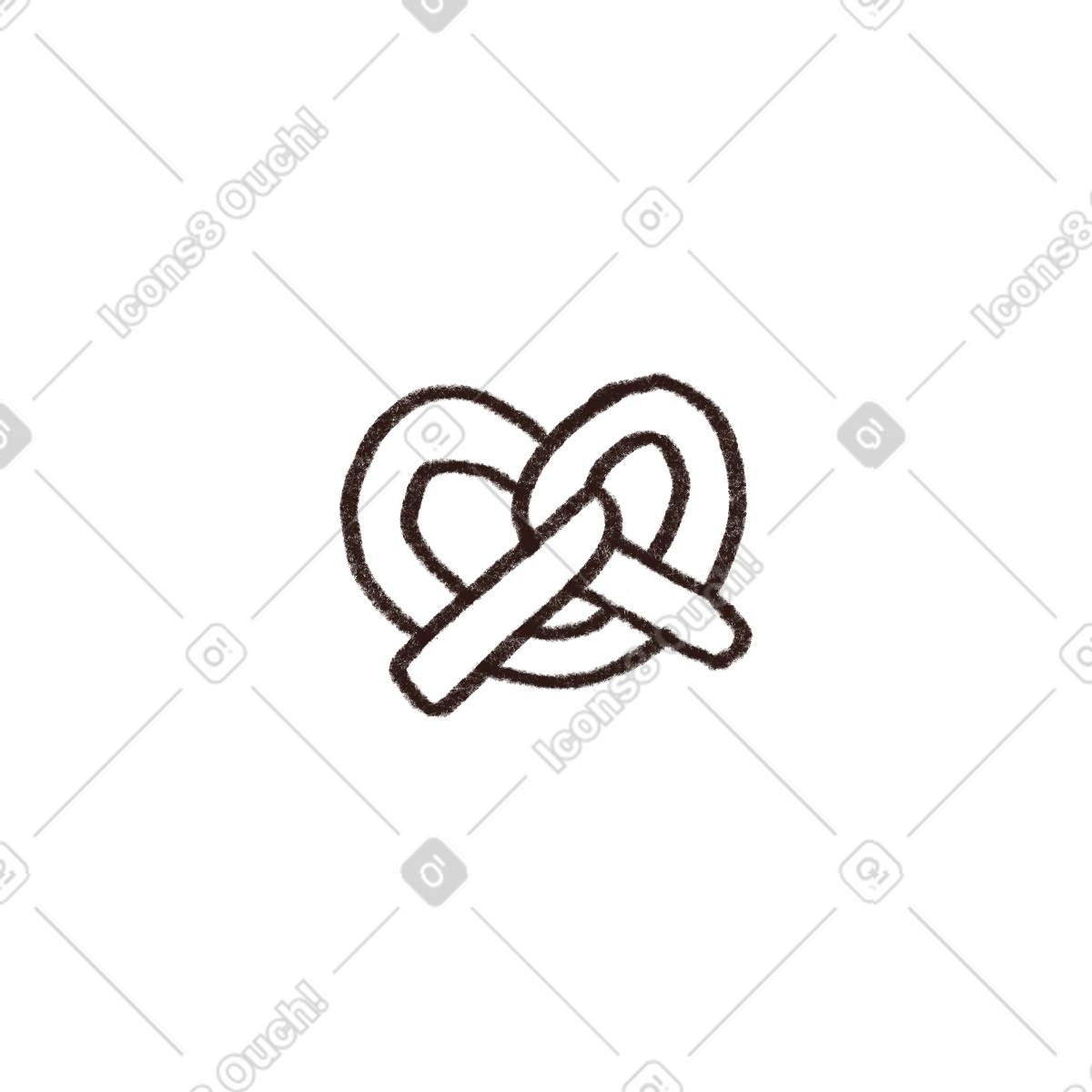 Illustration Bretzel dans le style Blobby à télécharger aux formats PNG, SVG