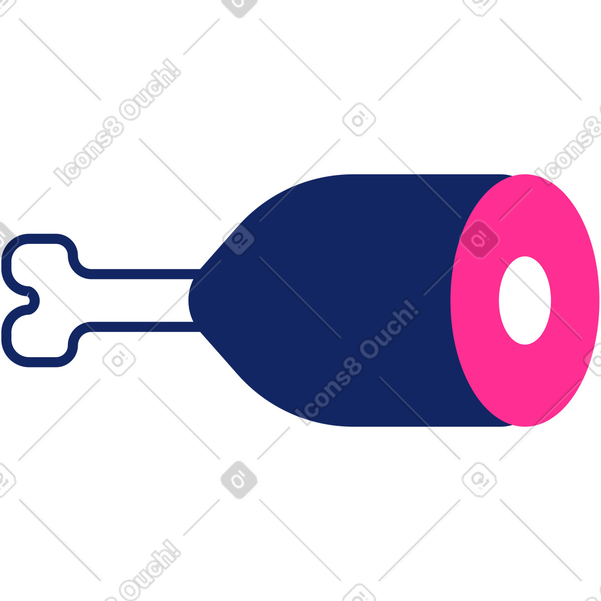 Ilustração de Presunto carne em no estilo Cyborg para baixar em PNG, SVG