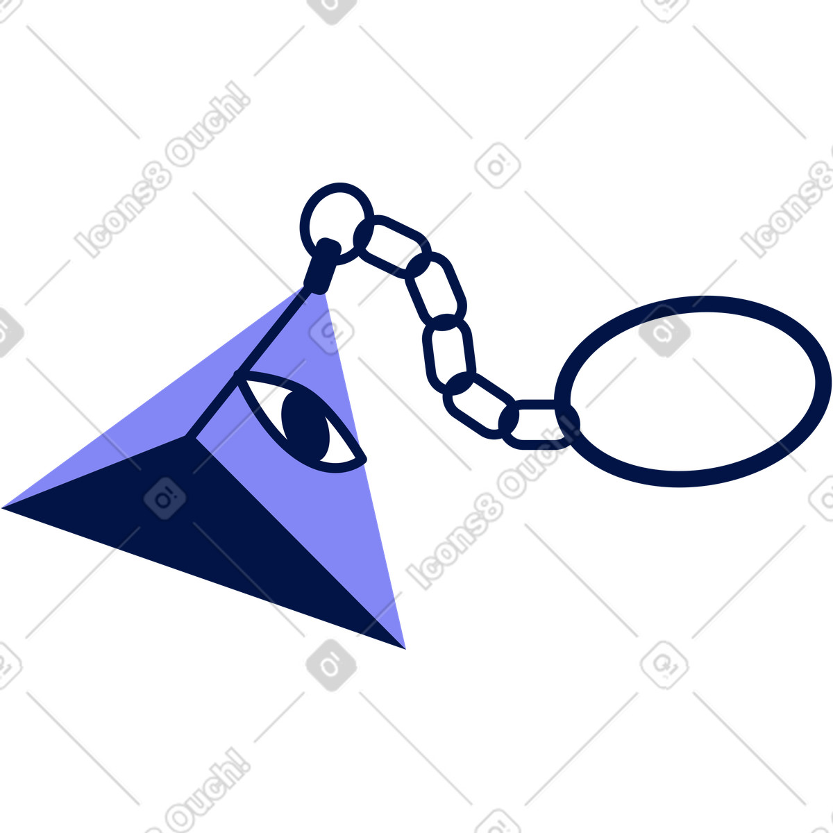 Ilustración Llavero de marca en estilo Glow a descargar en PNG y SVG