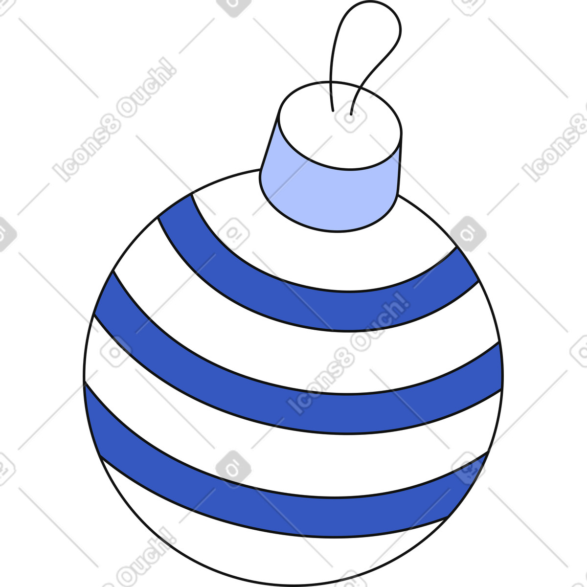 Ilustración Decoración navideña en estilo Techny a descargar en PNG y SVG