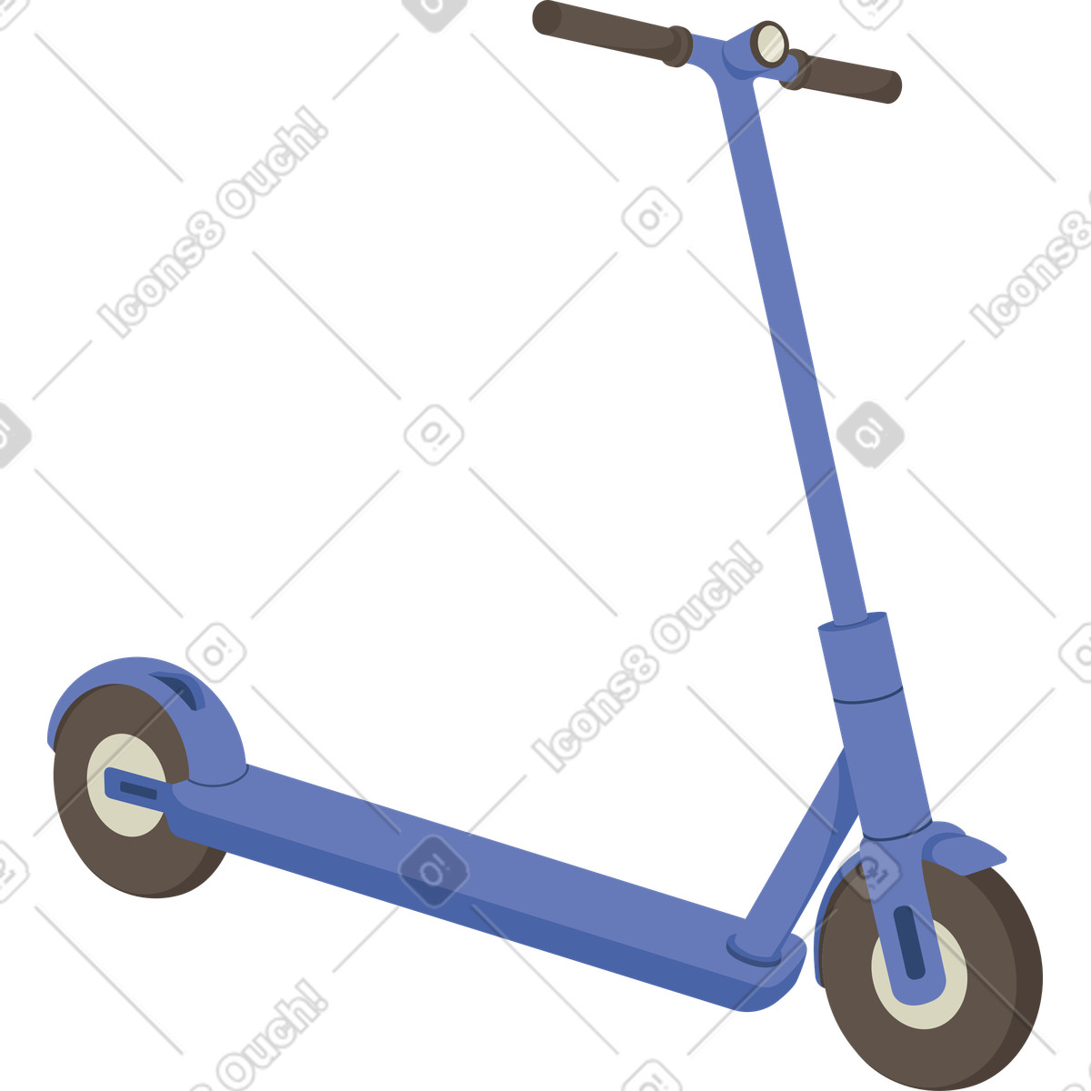 Ilustración Scooter electrico en estilo Social a descargar en PNG y SVG