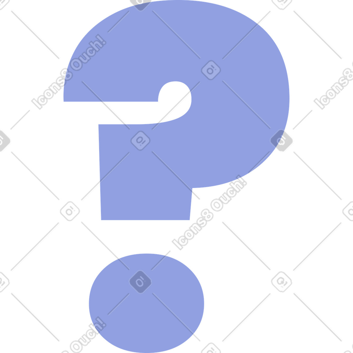 Purple question illustration in Juicy style download in PNG, SVG