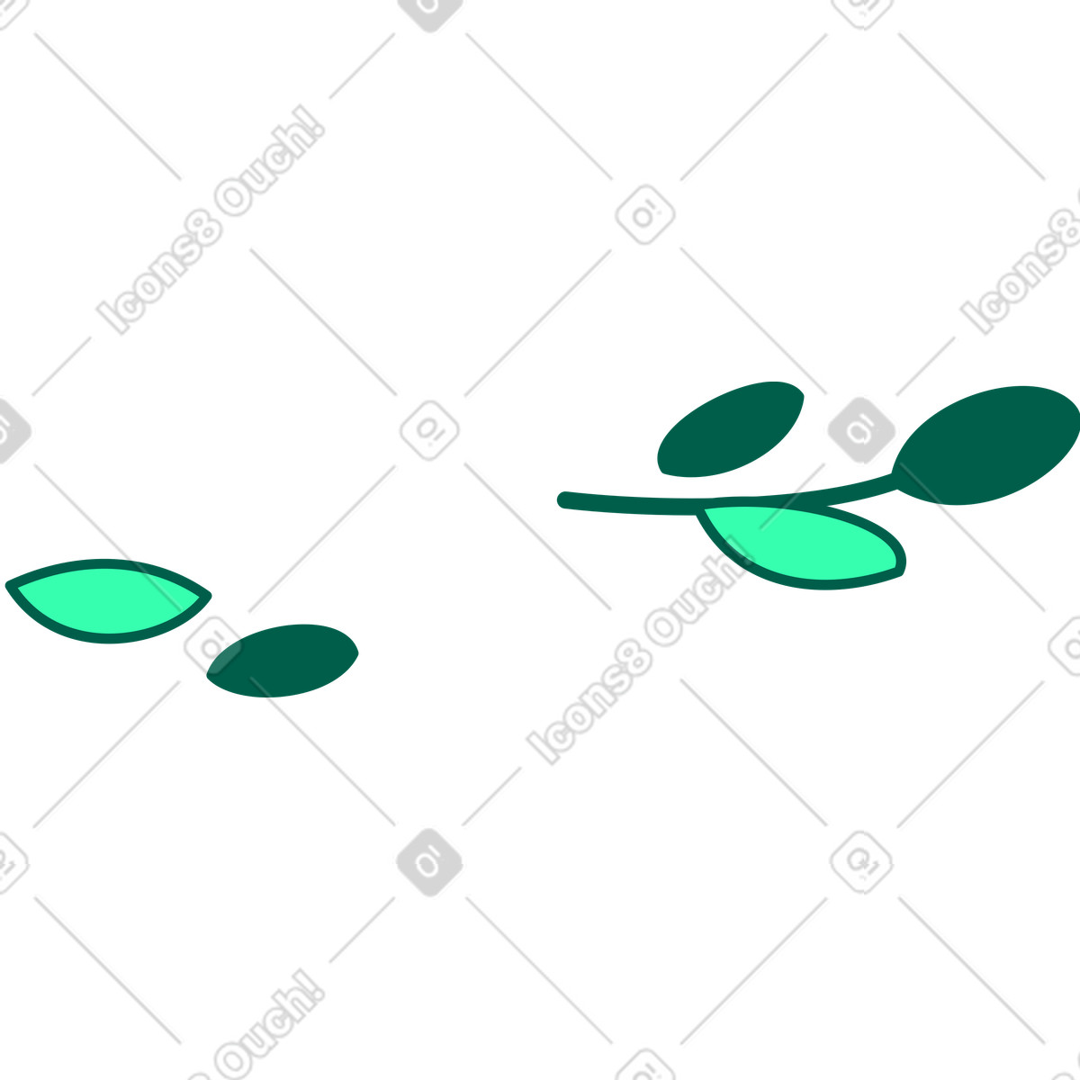 Foglie minuscole illustrazione in stile Storyline scarica in PNG, SVG